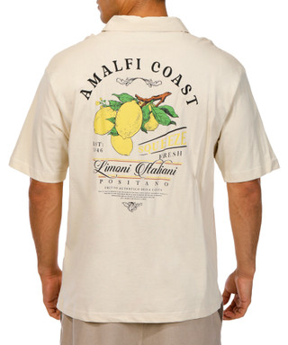 Thumbnail 1: SAINTS STUDIO Saints Studio Mens Amalfi Coast Graphic Polo Shirt 
