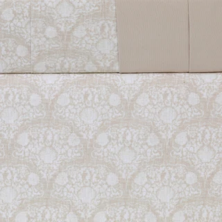 Thumbnail 5: Caribbean Joe Caribbean Joe 6 Pc King Cooling Shell Medallion Sheet Set 