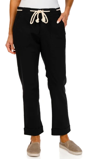 Thumbnail 1: Stella Parker Stella Parker Womens Solid Rope Tie Pants 