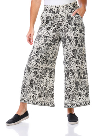 Thumbnail 2: MAX STUDIO Max Studio Womens Textured Rayon Cropped Pants 