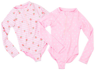 Thumbnail 1: Btween 2 Pk Little Girls Rashguard Set 