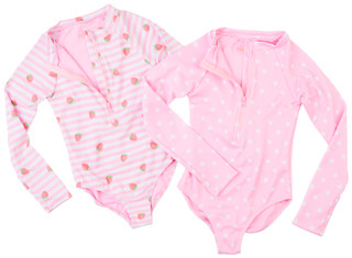 Thumbnail 3: Btween 2 Pk Little Girls Rashguard Set 