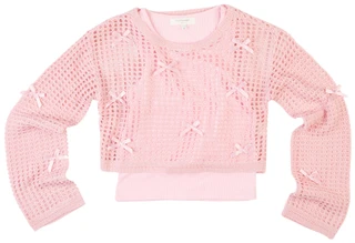 Thumbnail 1: No Comment No Comment Big Girls 2 Pc Bow Sweater Top 