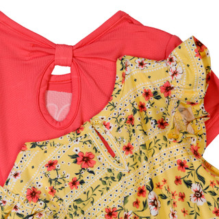 Thumbnail 4: Btween BTWEEN Little Girls 2 Pc Romper Set 
