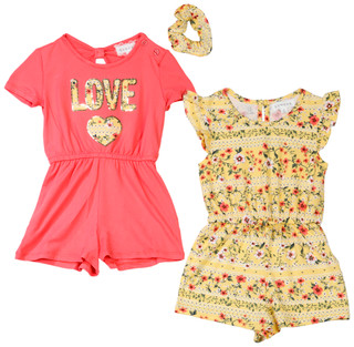 Thumbnail 1: Btween BTWEEN Little Girls 2 Pc Romper Set 