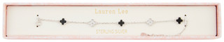 Thumbnail 1: Lauren Lee Lauren Lee Silver Tone Clover Charm Bracelet 