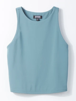 Thumbnail 3: Express Womens High Neck Cropped Tank Top 