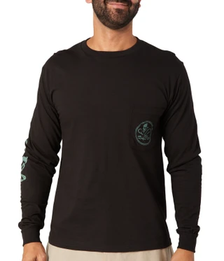 Thumbnail 1: Salt Life Salt Life Mens Skull & Hooks Long Sleeve T-Shirt 