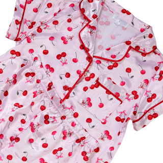 Thumbnail 3: Btween Btween Big Girls Cherry Pajama Shorts Set 