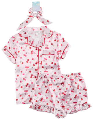 Thumbnail 2: Btween Btween Big Girls Cherry Pajama Shorts Set 