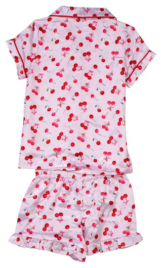 Thumbnail 4: Btween Btween Big Girls Cherry Pajama Shorts Set 