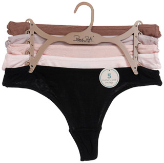 Thumbnail 1: Rene Rofe Rene Rofe Womens 5 Pk Buttery Soft Thong Panties 