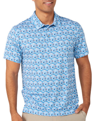 Thumbnail 1: PGA TOUR PGA TOUR Mens Novelty Geometric Print Golf Polo 