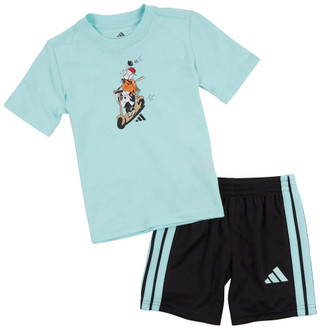 Thumbnail 2: Adidas Adidas Little Boys Active 2 Pc Shorts Set 