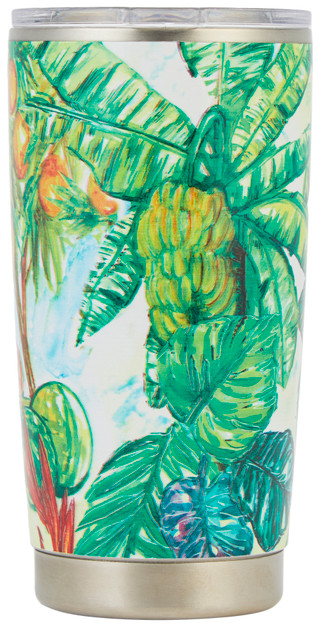 Thumbnail 3: ART & SOL Art & Sol 20 oz Stainless Steel Florida Garden Tumbler 