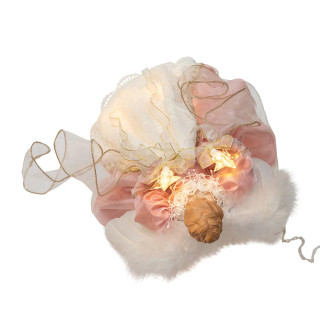 Thumbnail 2: Kurt Adler Kurt Adler UL 10-Light Pink & Ivory Angel Tree Topper 