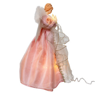 Thumbnail 6: Kurt Adler Kurt Adler UL 10-Light Pink & Ivory Angel Tree Topper 