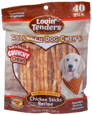 Thumbnail 1: LOVIN TENDERS Lovin Tenders 40 Pk Chicken Collagen Dog Chews 