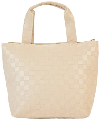 Thumbnail 3: Jessica Simpson Jessica Simpson Beige Checker Lunch Tote Bag 