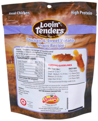 Thumbnail 2: LOVIN TENDERS Lovin Tenders Chicken & Sweet Potato Wrap Dog Treats 