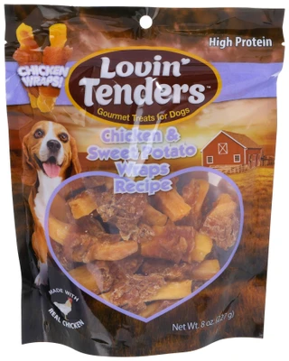 Thumbnail 1: LOVIN TENDERS Lovin Tenders Chicken & Sweet Potato Wrap Dog Treats 