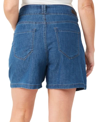 Thumbnail 5: Nicole Miller Nicole Miller Womens Drapey Front Seam Denim Shorts 