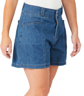 Thumbnail 6: Nicole Miller Nicole Miller Womens Drapey Front Seam Denim Shorts 