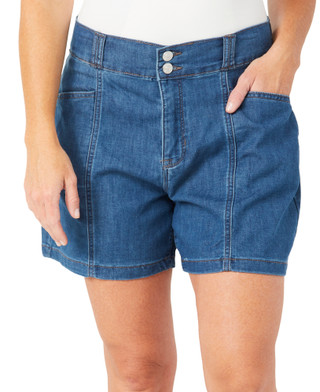 Thumbnail 2: Nicole Miller Nicole Miller Womens Drapey Front Seam Denim Shorts 