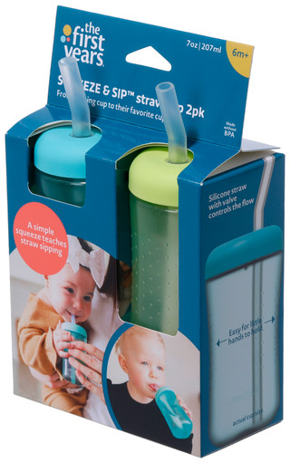 Thumbnail 3: Tomy 2 Pk Squeeze & Sip Straw Cups 