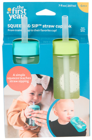 Thumbnail 1: Tomy 2 Pk Squeeze & Sip Straw Cups 