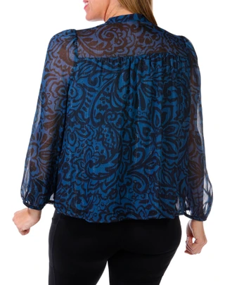 Thumbnail 3: Zac & Rachel Zac & Rachel Womens Long Sleeve Lurex Chiffon Top 