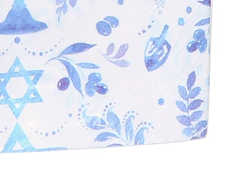 Thumbnail 2: Boston International Boston International 20 Pk Hanukkah Print Napkins 