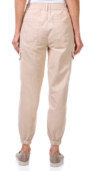 Thumbnail 3: D. Jeans D.Jeans Womens Solid Cargo Twill Joggers 