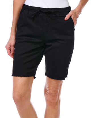 Thumbnail 4: Royalty Royalty Petite Solid Elastic Waist Bermuda Shorts 