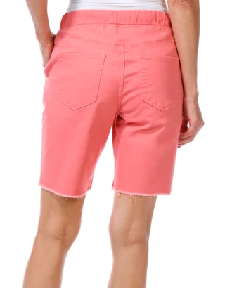 Thumbnail 3: Royalty Royalty Petite Solid Elastic Waist Bermuda Shorts 