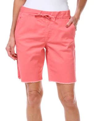 Thumbnail 4: Royalty Royalty Petite Solid Elastic Waist Bermuda Shorts 