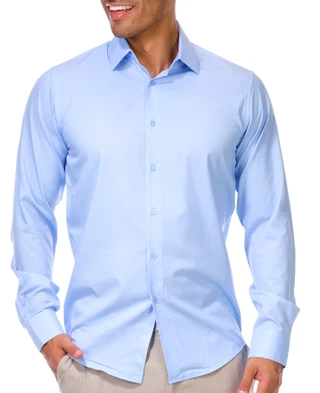 Thumbnail 5: Nautica Nautica Mens Dotted Slim Fit Performance Button Down Shirt 