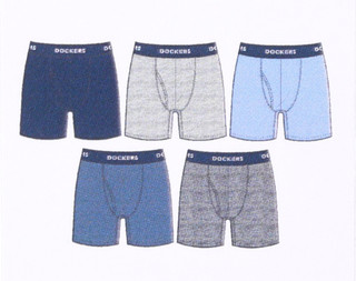 Thumbnail 2: Dockers Dockers Mens 5 Pk Solid Cotton Boxer Briefs 