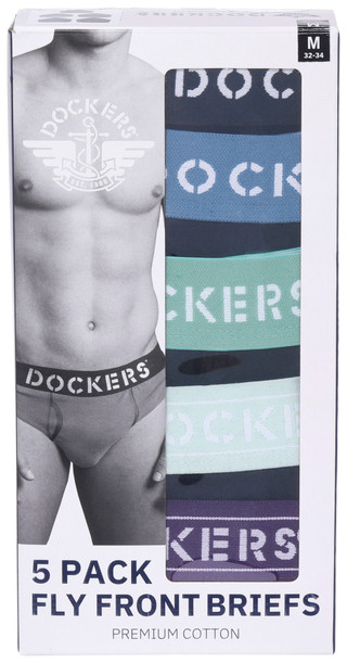 Thumbnail 2: Dockers Dockers Mens 5 pk Solid Cotton Briefs 