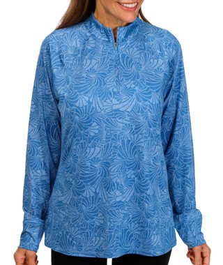 Thumbnail 1: REEL LEGENDS Reel Legends Womens Oceanside Quarter Zip Top 