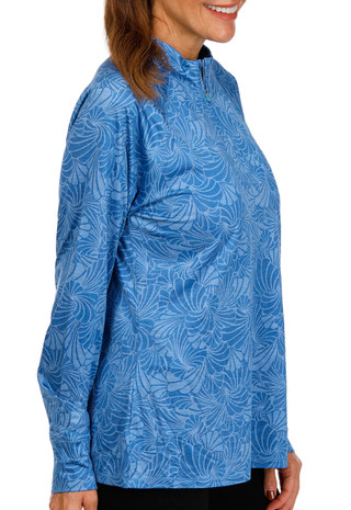 Thumbnail 2: REEL LEGENDS Reel Legends Womens Oceanside Quarter Zip Top 