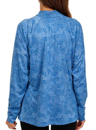 Thumbnail 3: REEL LEGENDS Reel Legends Womens Oceanside Quarter Zip Top 