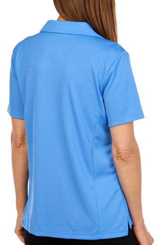 Thumbnail 2: Coral Bay Golf Coral Bay Golf Womens Short Sleeve Pique V Neck Polo Top 