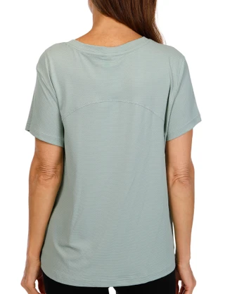 Thumbnail 2: RBX RBX Women's Active Short Sleeve Jacquard Mesh Top 
