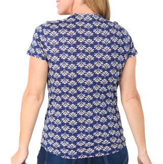 Thumbnail 3: Blue Sol Blue Sol Womens Short Sleeve Scoop Neck Luxey Print Top 