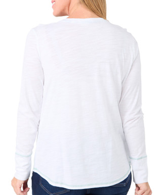 Thumbnail 3: Blue Sol Blue Sol Womens Solid Luxey Long Sleeve V-Neck Top 