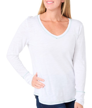 Thumbnail 4: Blue Sol Blue Sol Womens Solid Luxey Long Sleeve V-Neck Top 