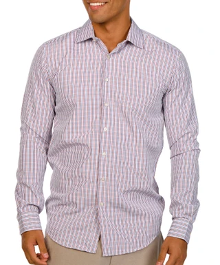 Thumbnail 1: CHAPS Chaps Mens Long Sleeve Button Down Plaid Slim Fit Shirt 