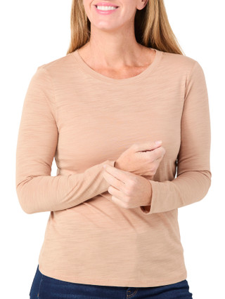 Thumbnail 2: Blue Sol Blue Sol Womens Solid Luxey Long Sleeve Top 