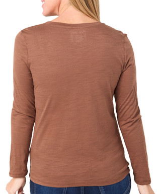 Thumbnail 3: Blue Sol Blue Sol Womens Solid Luxey Long Sleeve Top 